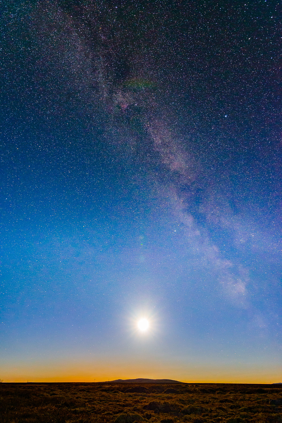 The Moon and the Milky way